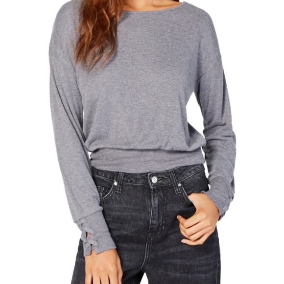 Planet Gold Tops - Planet Gold Junior LS Boat Neck Laced Detail Slv